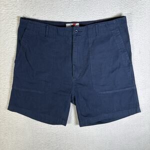 Best Made Co Shorts Mens 36 Blue Canvas Ripstop Baker Pockets Climbing Hiking